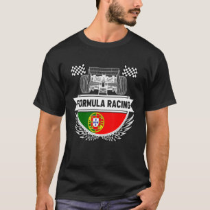 T-shirt Course automobile portugaise Portugal Drapeau Form