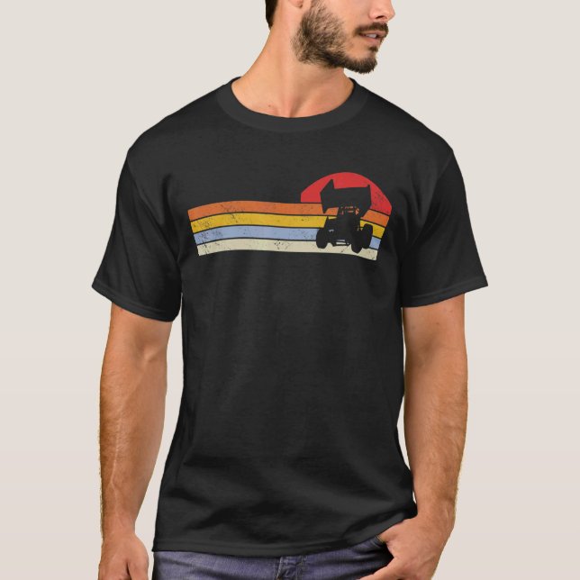 T-shirt Course automobile Sprint Vintage (Devant)