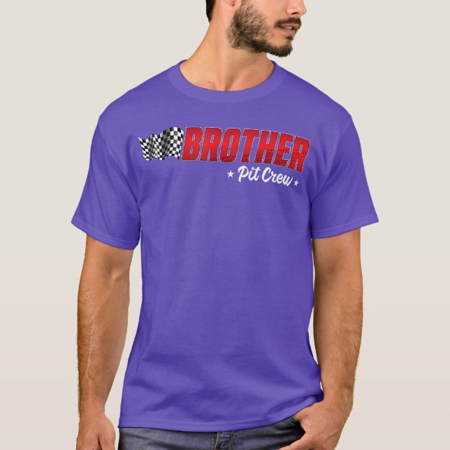 T-shirt Course Brother Pit Crew Anniversaire Famille Racin (Devant)