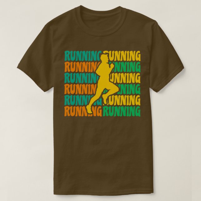 T-shirt Course Cadeau Run Vintage Retro (Design devant)
