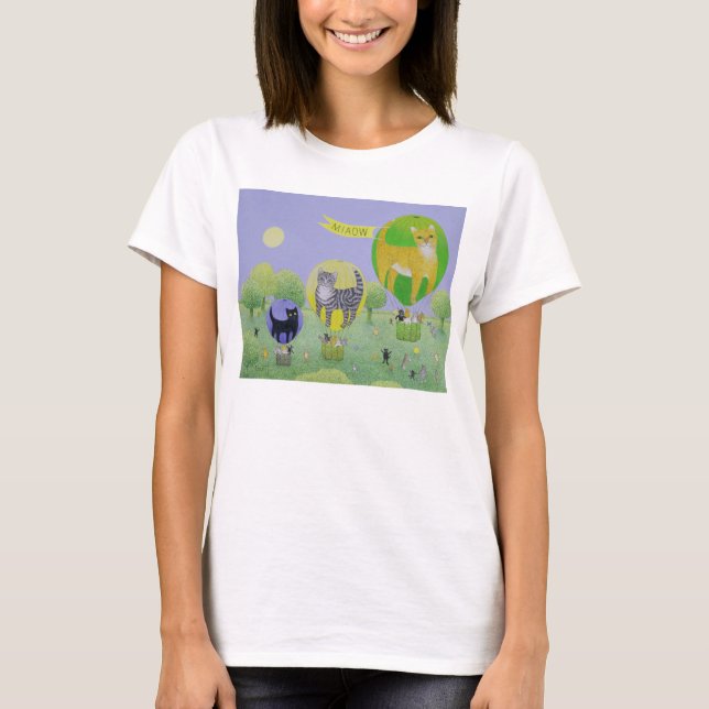 T-shirt Course de ballon de chat (Devant)