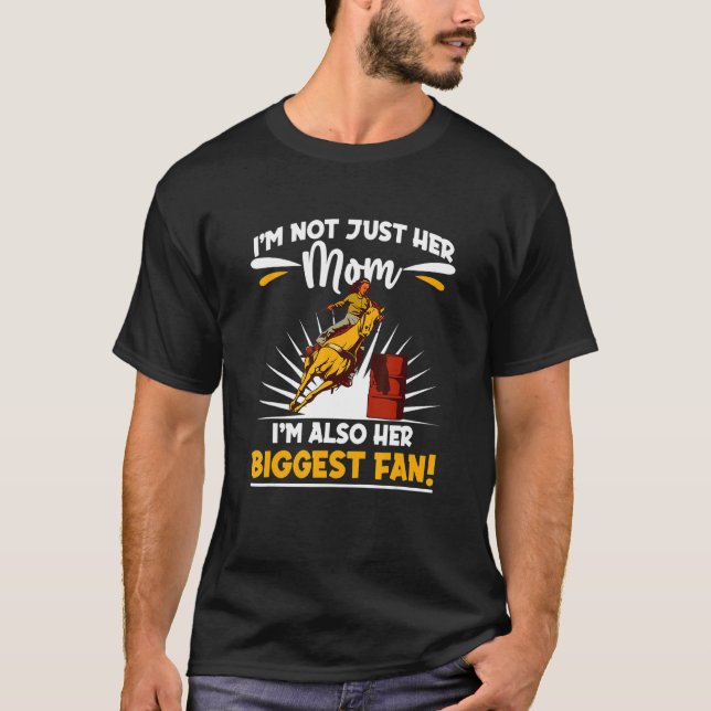 T-shirt Course de barils à cheval Je ne suis pas que sa ma (Devant)
