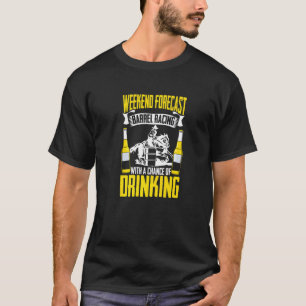 T-shirt Course de barils de boissons alcoolisées à cheval