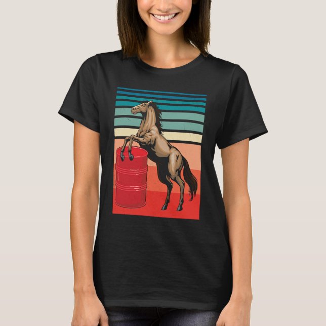 T-shirt Course de barils de chevaux Derby équestre Course  (Devant)