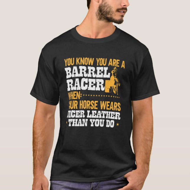 T-shirt Course de barils de chevaux Vous savez que vous êt (Devant)