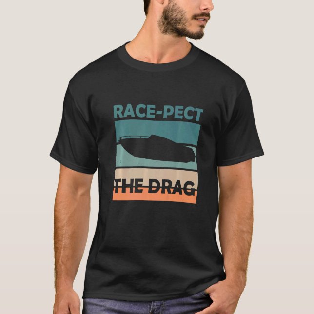 T-shirt Course de bateau de vitesse rétro Bateau de course (Devant)