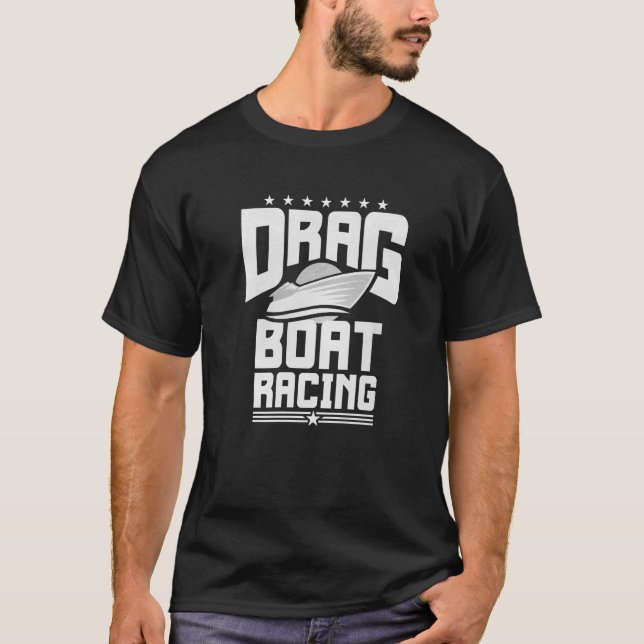 T-shirt Course de bateau rétro-drag 1 (Devant)