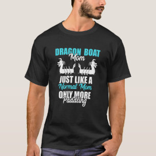 T-shirt Course de bateaux-dragons féminine Maman en train