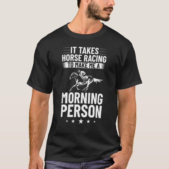 T-shirt Course de chevaux Course de chevaux Piste de cours (Devant)
