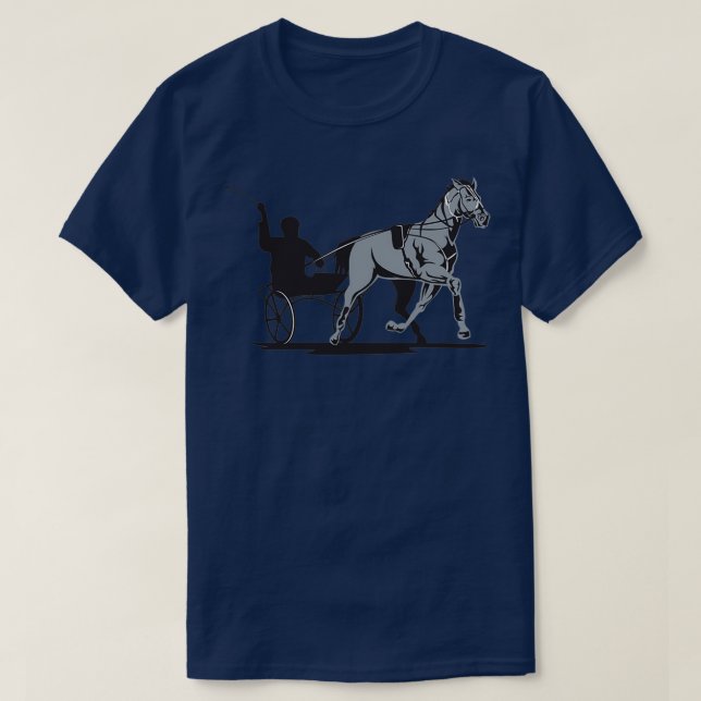 T-shirt Course de chevaux et de harnais de jockey (Design devant)