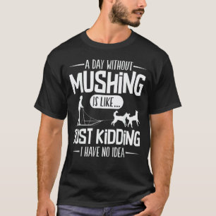 T-shirt course de chien de traîneau husky d'Alaska et mush