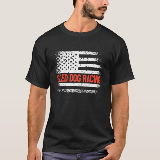 T-shirt Course de chiens de traîneau (Devant)