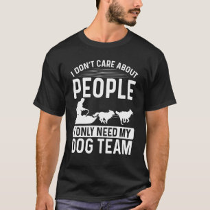 T-shirt Course de chiens de traîneau Alaska Mushing Husky