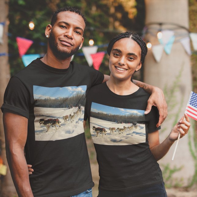 T-shirt Course de chiens de traîneau Iditarod Trail Unisex (Iditarod Trail Sled Dog Race Unisex T-Shirt)