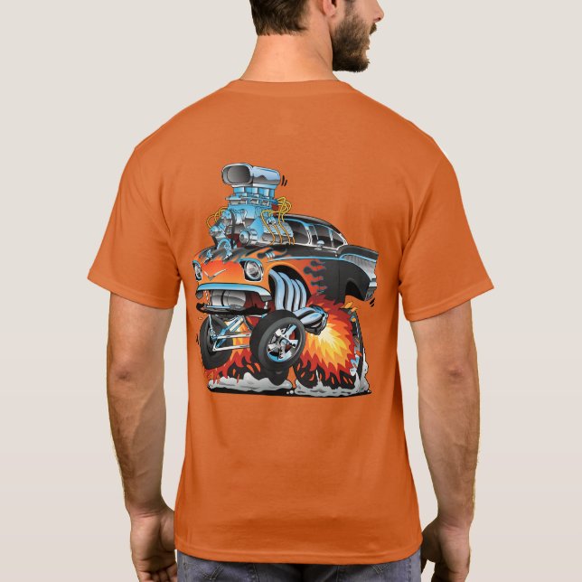 T-shirt Course de Dragster Gasser de Style Hotrod Classiqu (Dos)