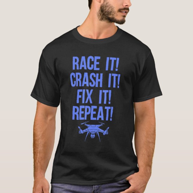 T-shirt Course De Drones Hommes Femmes Pilote De Drone Rc  (Devant)