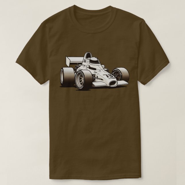 T-shirt Course de Formule 1 blanche (Design devant)