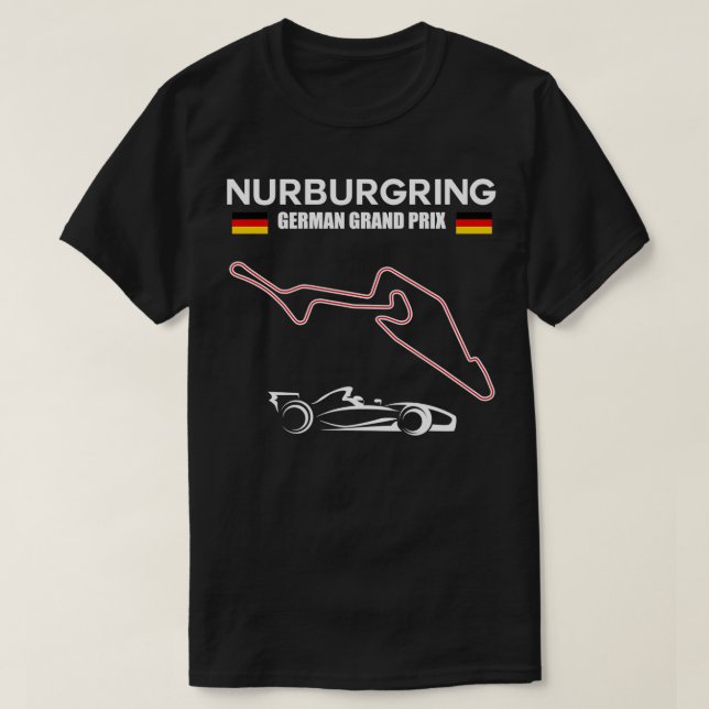 T-shirt Course de Formule du circuit de Nurburgring Allema (Design devant)
