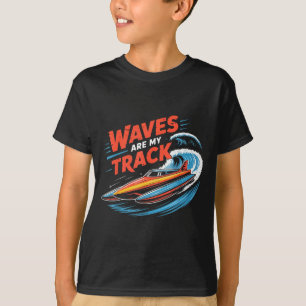 T-shirt Course de hydroplane capitaine de bateau à air que