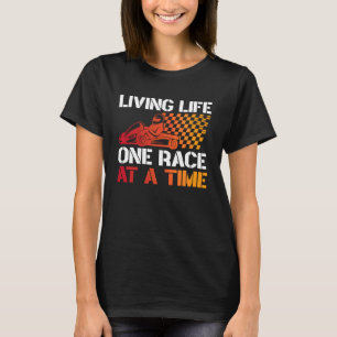 T-shirt Course de Karting Vintage Vivre la vie une course