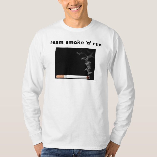 T-shirt course de la fumée "n" d'équipe (Devant)