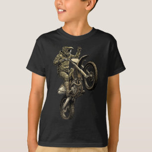 T-shirt Course de moto cross dirt camo tout-terrain cavali