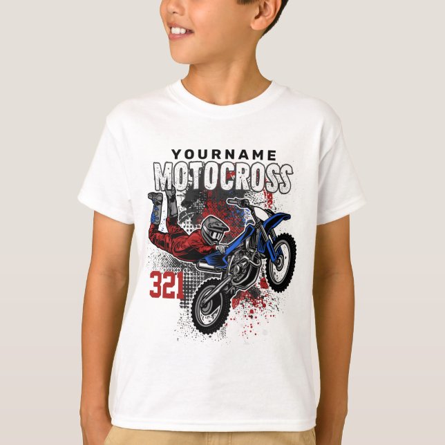 T-shirt Course de Motocross en Freestyle Personnalisée FMX (Devant)