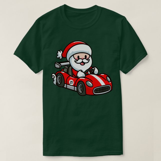 T-shirt Course de Noël Père Noël (Design devant)
