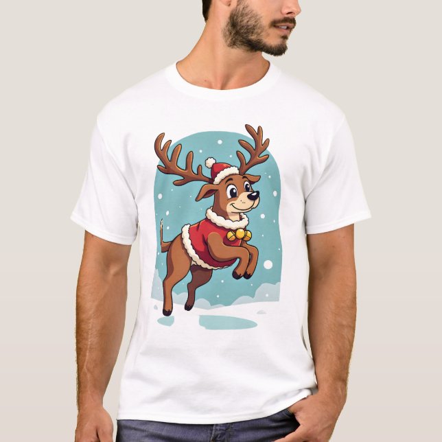 T-shirt Course de renne Boxer (Devant)