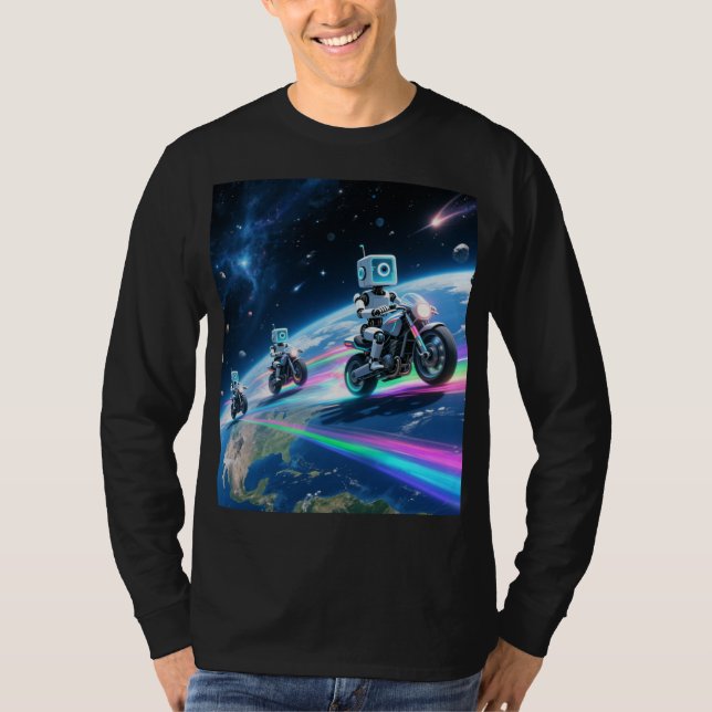 T-shirt Course de robots galactiques (Devant)