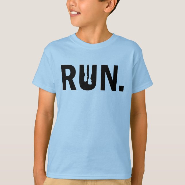 T-shirt Course de silhouette pour le marathon de coureur (Devant)