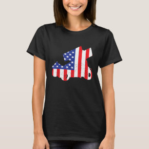 T-shirt Course de Sprint Car Drapeau Américain Usa À l'Int