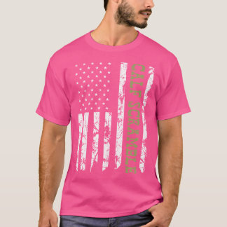 T-shirt Course de veau Drapeau Américain Rodeo Patriotique