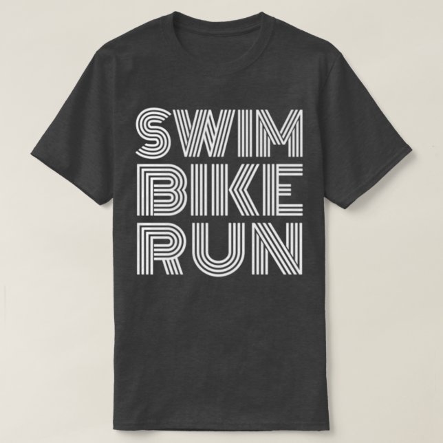 T-shirt Course de vélo de natation Design de triathlon (Design devant)