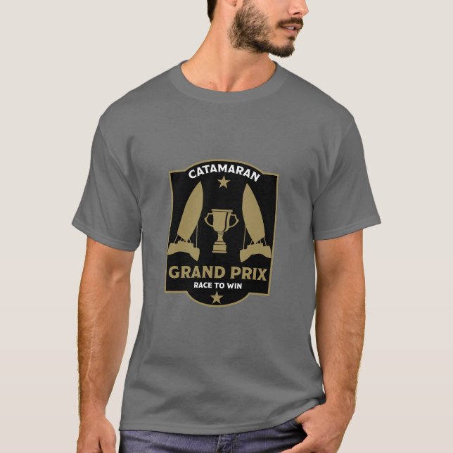 T-shirt Course de voilier hydroptère catamaran (Devant)