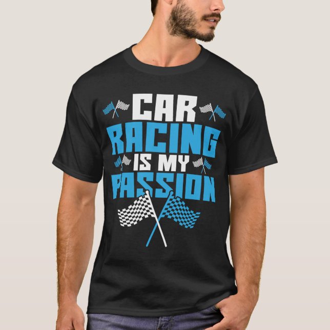 T-shirt Course De Voiture Est Ma Passion Drag Racing (Devant)