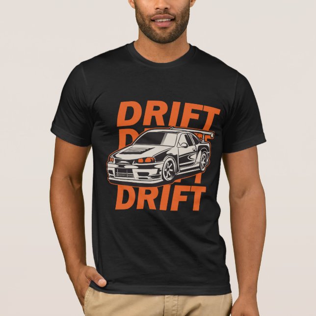 T-shirt Course de voitures drift  (Devant)