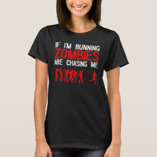 T-shirt Course de zombies pour hommes et femmes Halloween 