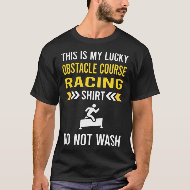 T-shirt Course d'obstacles à manches chanceuses OCR (Devant)