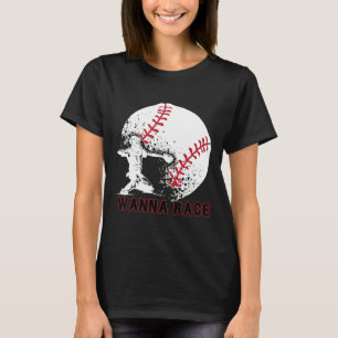 T-shirt Course Drôle de Catcher Bysebyll Lance Softbyll S