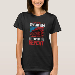 T-shirt Course Em Break Em Fixer Em Répéter Funny Rc Voitu