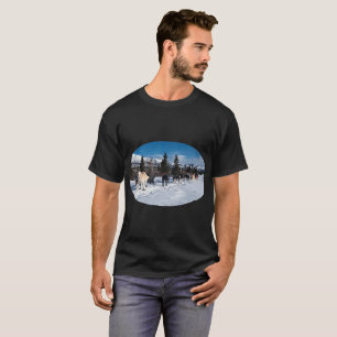 T-shirt Course enrouée de traîneau de chien de l'Alaska