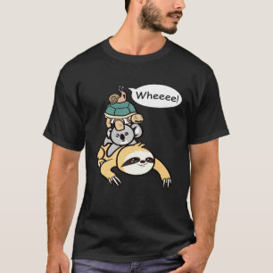 T-shirt Course familiale de tortue de koala de paresseux à