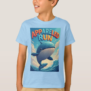 T-shirt Course habillée : Baleine de dessin animé enjouée
