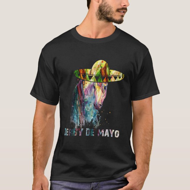 T-shirt Course mexicaine du Kentucky Horse Cinco De Derby (Devant)