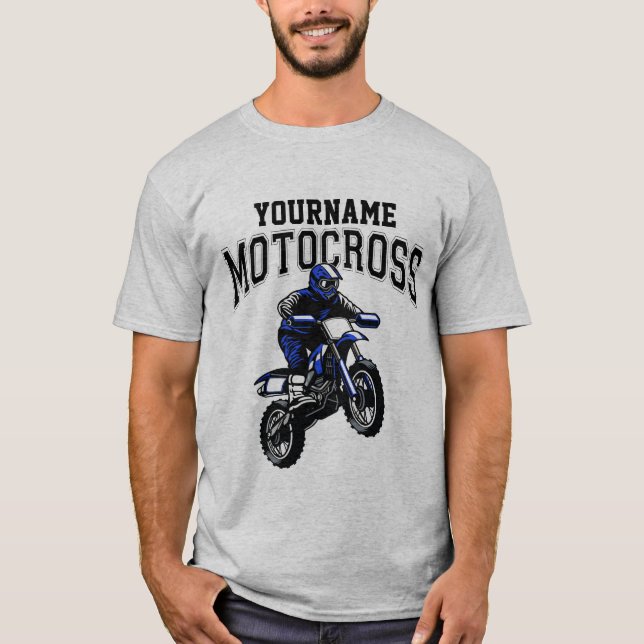 T-shirt Course Motocross Dirt Bike Rider personnalisée (Devant)