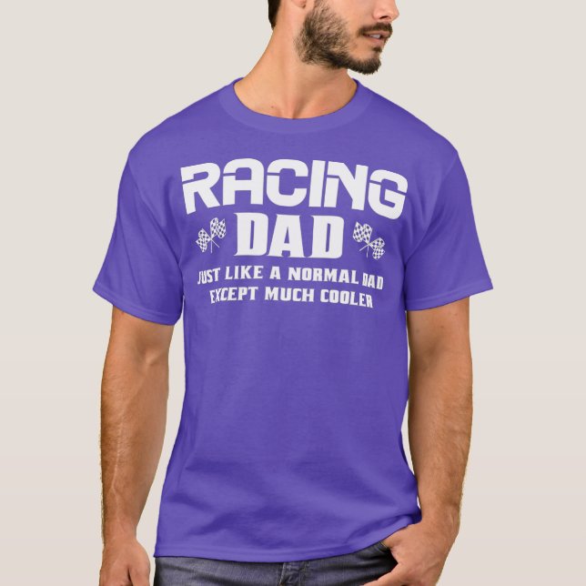 T-shirt Course pour hommes Papa Dirt Track Racing (Devant)