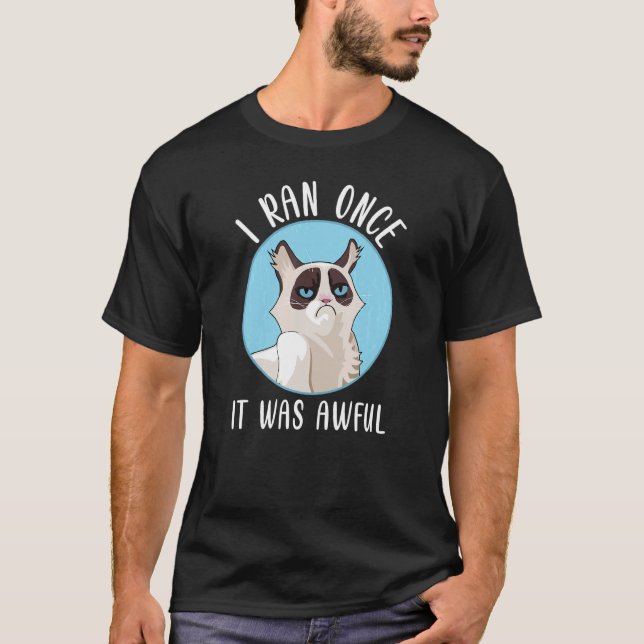 T-shirt Course sarcastique pour chat coureur (Devant)