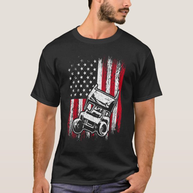 T-shirt Course Sprint Voiture Course Course Piste 2 (Devant)