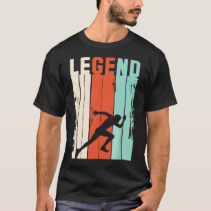 T-shirt Course vintage De Sprint Pour Athlètes De Piste
